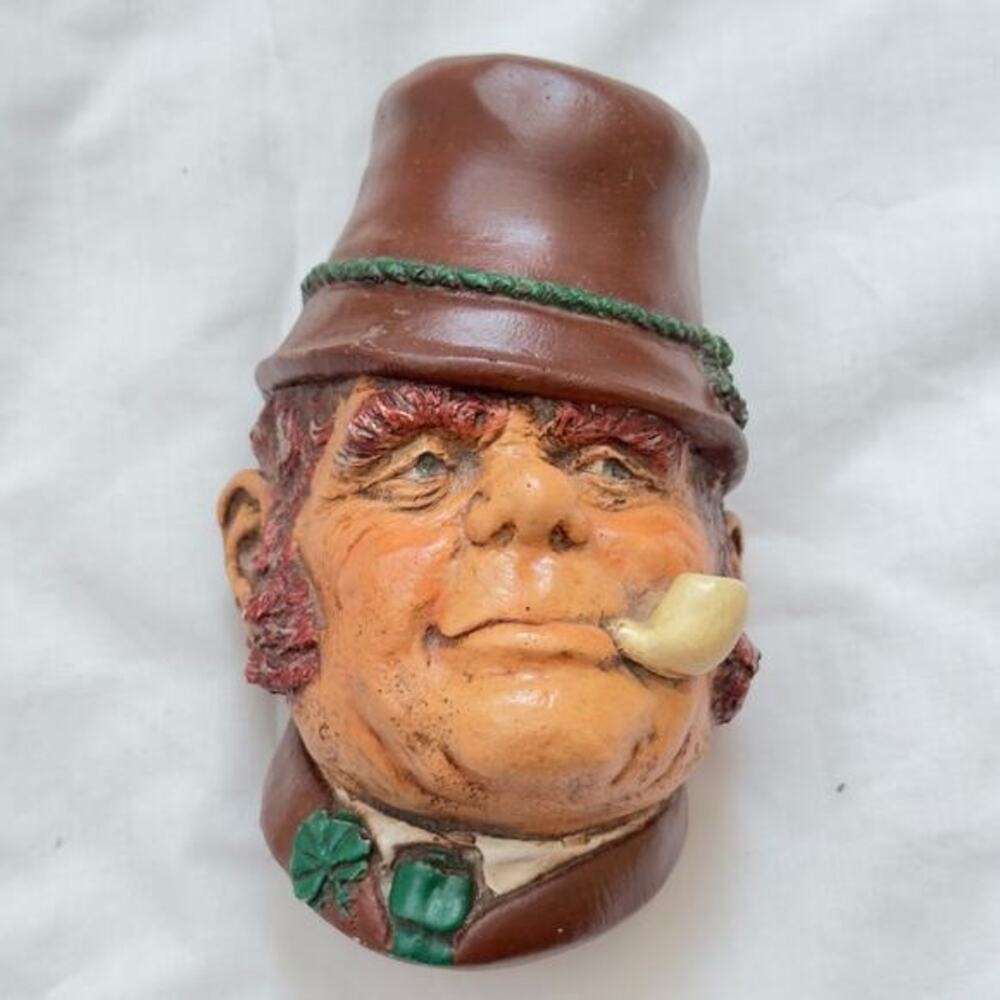 Vintage Chalkware Imagical World of Bossons Character Wall Heads 1969 Paddy